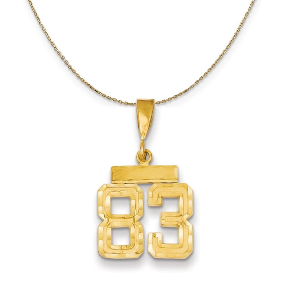 14k Yellow Gold, Varsity, Sm D/C Necklace Number 83 - 18 Inch